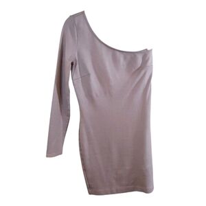 Babaton Aritzia Sculpt Knit One-Shoulder Long Sleeve Bodycon Dress Women's 2